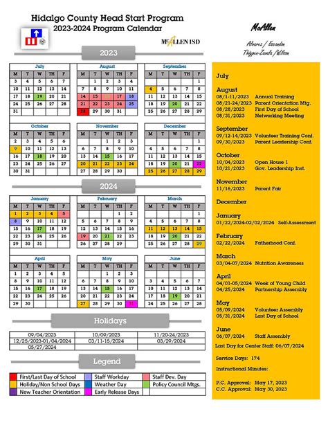 McAllen ISD Campus Calendar | hchsp2