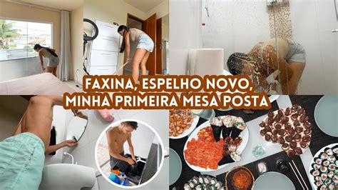 FAXINA NA CASA NOVA COMPRINHAS DE DECORAÇÃO E MINHA PRIMEIRA MESA