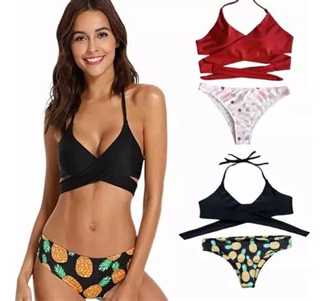 Traje De Baño Para Mujer Bikini 2 Piezas Cintura Meses sin interés