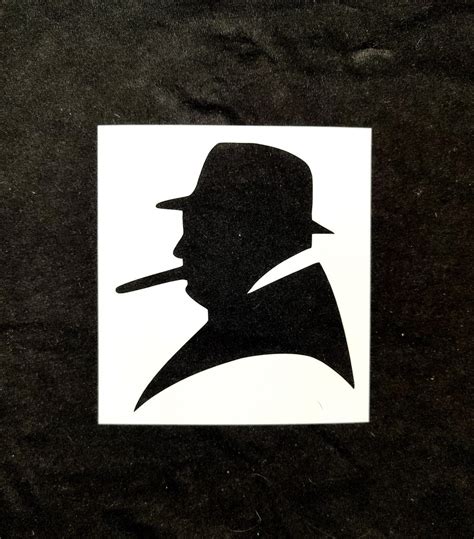 Sir Winston Churchill Silhouette Reusable Stencil Etsy