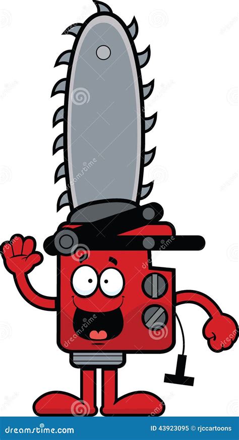 Cartoon Chainsaw Happy stock vector. Illustration of chainsaw - 43923095