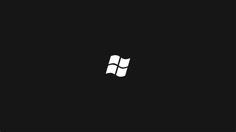 Windows 10 Logo Simple Black Background Hd 1920x1080 Wallpaper Images