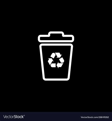 Black Recycle Bin Icon Clubslinda