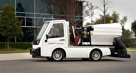 Tropos Motors Debuts New Street Sweeper Electric Compact Utility