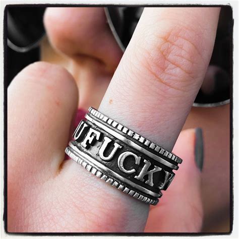 Fuck You Ring Fuck You Jewelry Handmade Ring Personalized Ring Custom Made Ring Handmade Jewelry