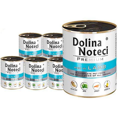 DOLINA NOTECI PREMIUM karma psa MOKRA KARMA DLA PSA JAGNIĘCINA 6 x 800