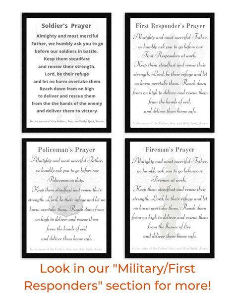 Soldiers Prayer Print Military Print Soldier Wife Sign Etsy