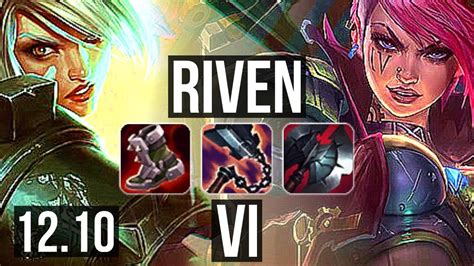 Riven Vs Vi Top Penta Solo Kills Legendary K Mastery Euw