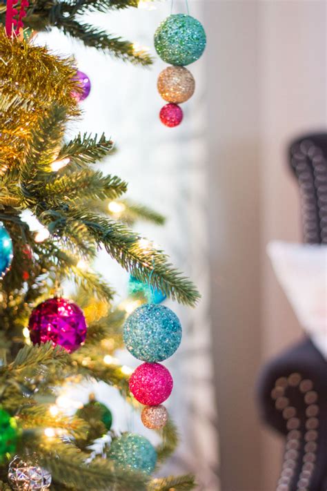 DIY Glitter Ball Ornaments - Design Improvised