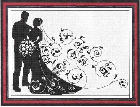 Wedding Cross Stitch Pattern Wedding Count Stitch Pattern Bride And