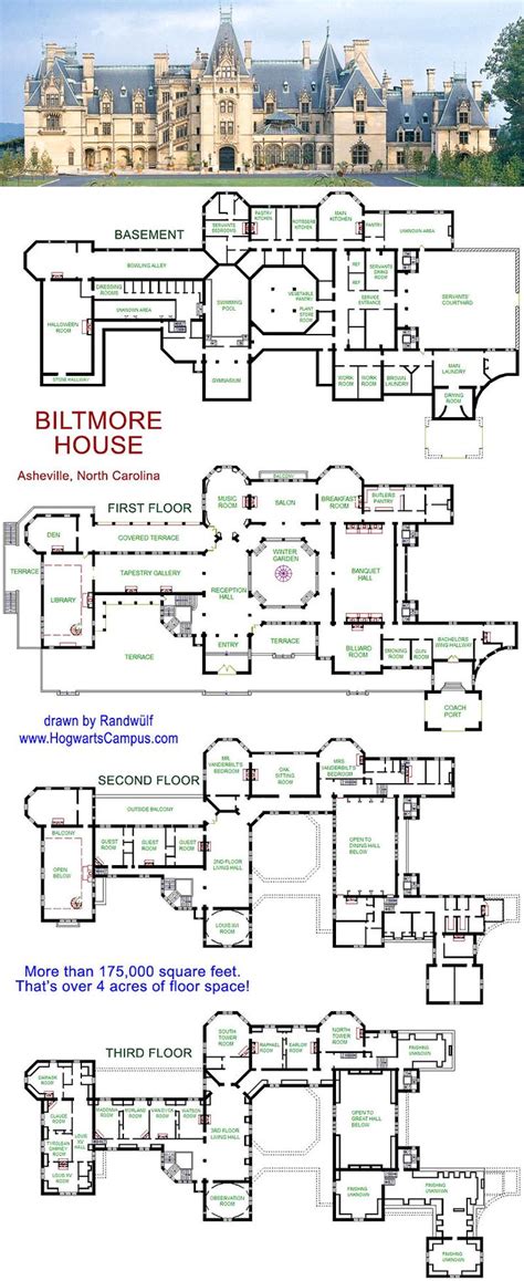 Biltmore Estate Floor Plan Vintage House Plans