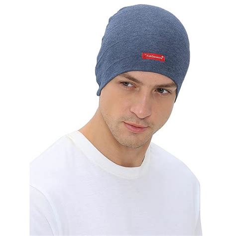 Buy Denim Blue Customized Fabseasons Cotton Skull Cap Online Yourprint