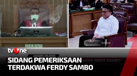 Hakim Gali Keterangan Sambo Soal Niat Membunuh Yosua Akip Tvone Youtube