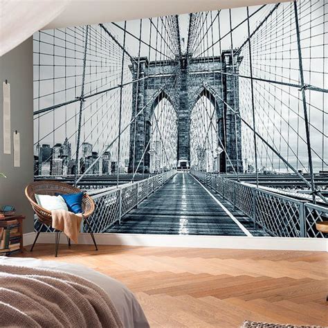 Wall Mural Crossing The Brooklyn Bridge Muraldecal