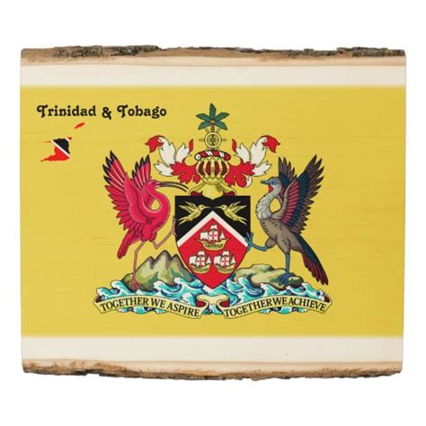 Trinidad and Tobago Coat Of Arms Wood Panel | Zazzle.com