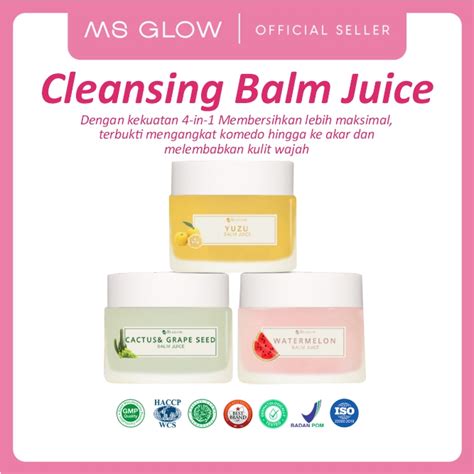 Jual Ms Glow Cleansing Balm Juice Pembersih Make Up Pembersih Komedo