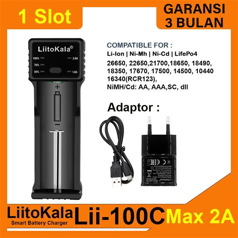 Jual LiitoKala Lii 100C Charger Baterai Fast Charging 2A Li Ion LiFePO4