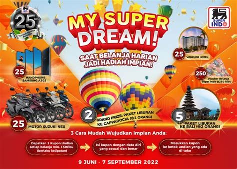 Undian Super Indo My Super Dream Berhadiah Paket Liburan Motor