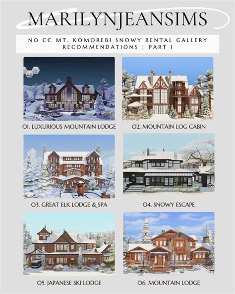 Mt Komorebi Snowy Rental Gallery Recommendations Part By