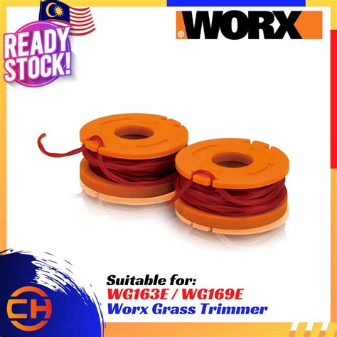 Worx Wa0004 Replacement 10 Foot Grass Trimmeredger Spool Line 2 Units Shopee Malaysia