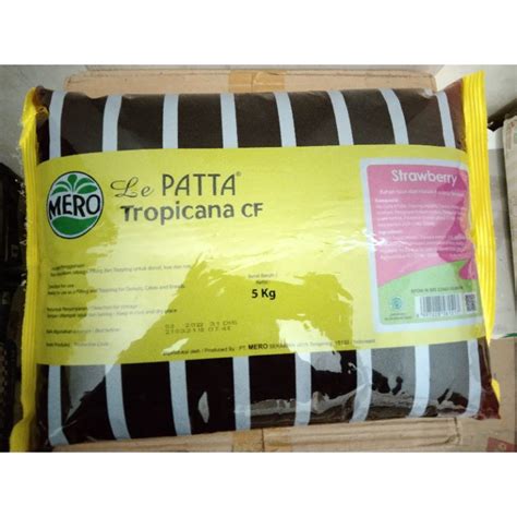 Jual Lepata Selai Jelly Strawberry Le Patta Tropicana Cf 5 Kg Stroberi