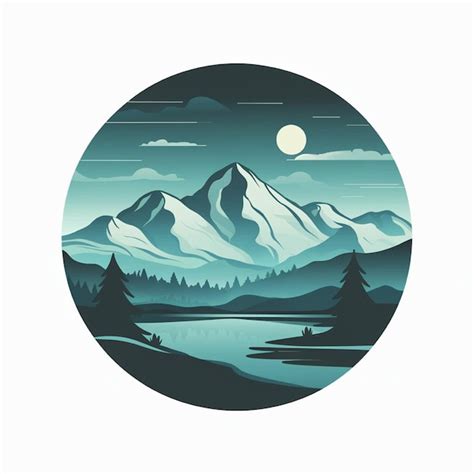 Minimalist Mountain Landscape Premium Ai Generated Image