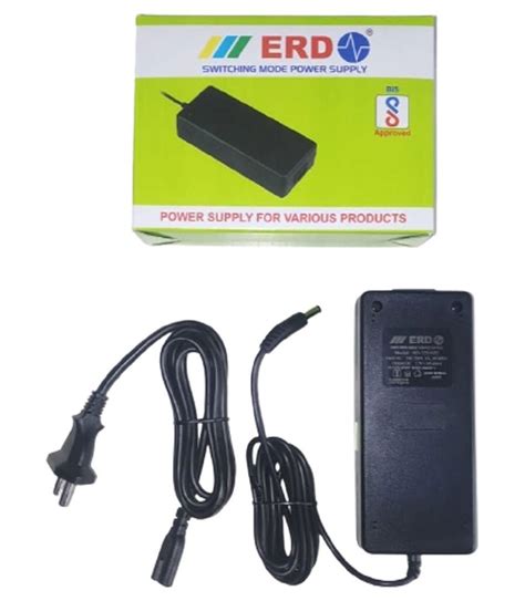 12v 5 Amp Electric Erd Smps Adapter Power Supply For Cctv Black Rs