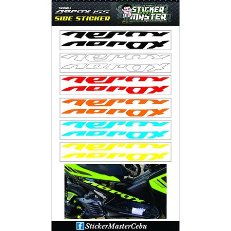 Aerox Side Sticker Set Reflectorized Shopee Philippines