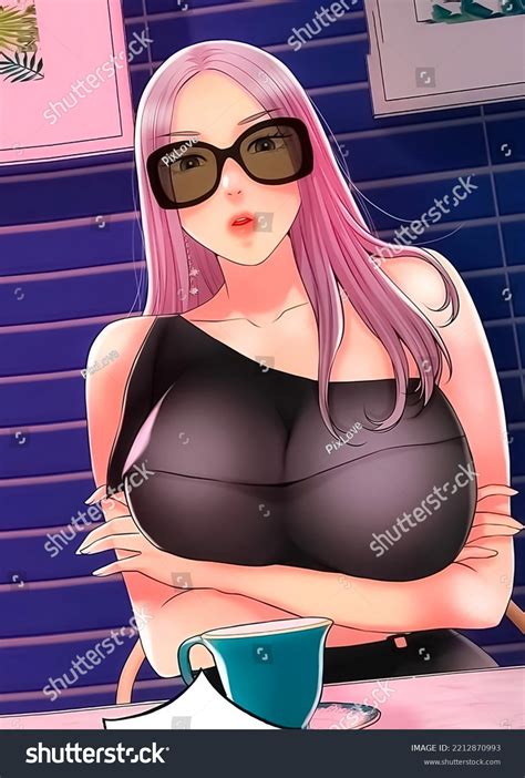 Beautiful Sexy Pink Haired Anime Girl Stock Illustration 2212870993 Shutterstock