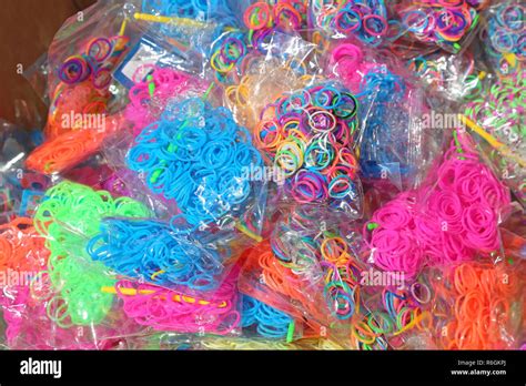 Rubber Band Bracelets Stock Photo - Alamy