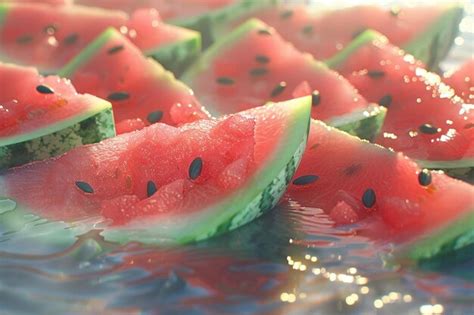 Premium Photo Refreshing Watermelon Slices On A Hot Day