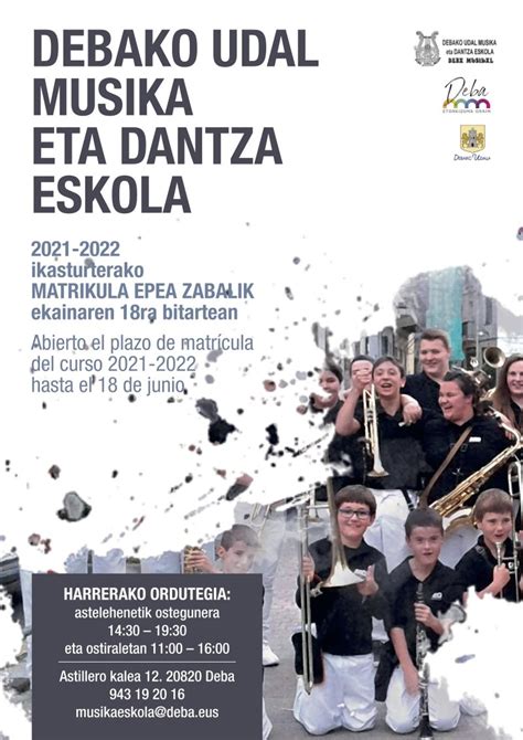 La Escuela Municipal De Música Y Danza De Deba Abre El Plazo De Matriculación Para El Curso 2021