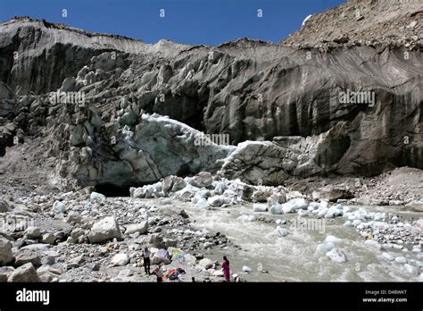 gangotri glacier  source   ganges stock photo alamy