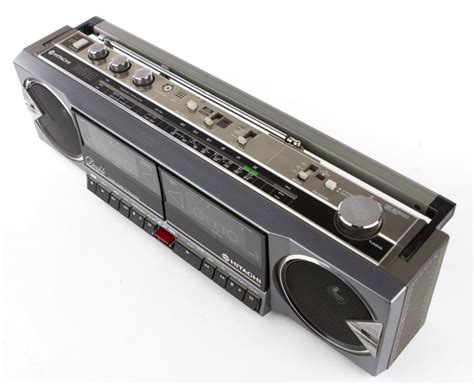 Vintage Hitachi Trk W4w Am Fm Radio Dual Cassette Shortwave Sw Boombox Japan Euc Ebay