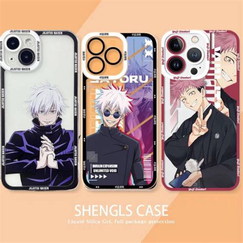 เคสโทรศพทมอถอแบบนม TPU ใส กนกระแทก ลายการตนอนเมะ Jujutsu