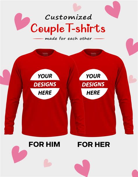 Design Full Sleeve Couple T Shirt Franky Bros Customized T Shirts