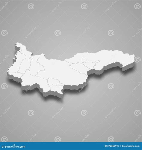 3d Isometric Map of Yoro is a Province of Honduras Stock Vector ...