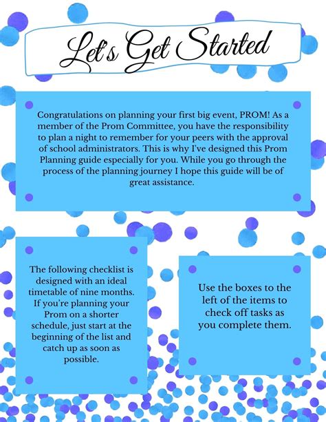 Prom Planner Printable Prom Checklist Detailed Prom Guide Prom Timeline Checklist Prom Committee