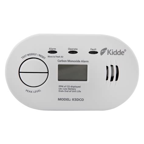 Digital Display Carbon Monoxide Alarm 10 Yr Life Kidde 5dco