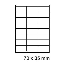 Étiquette adhésive vélin en planche