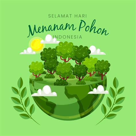 Poster Gambar Ucapan Selamat Hari Menanam Pohon Indonesia 28 November