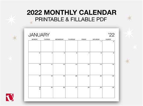 2022 Calendar Printable Landscape