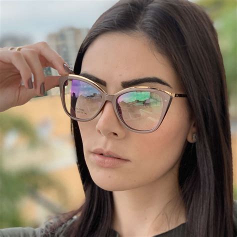 Armação de Grau Gatinho Mica Nude Safine