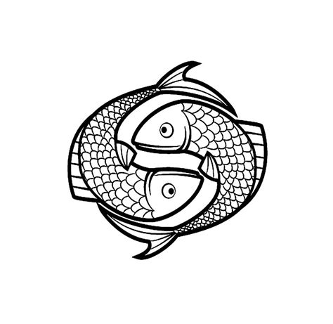 PISCES, Circular Fish Symbol. Digital Art by Tom Hill - Fine Art America