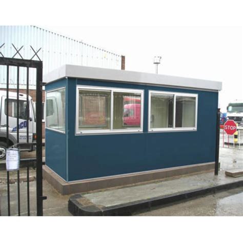 Blue Panel Build Type Mild Steel Made Color Coated Guard Hut Cum