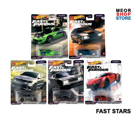 Hot Wheels Premium Fast Furious Fast Stars Lyka Hypersport Jeep Mitsubishi Eclipse Dodge