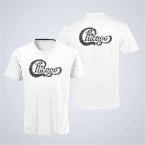 Chicago T-Shirt, Chicago Band Logo White T-Shirt, Soft Rock Merchandise ...