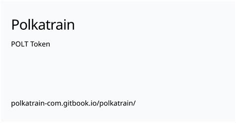 Polt Token Polkatrain