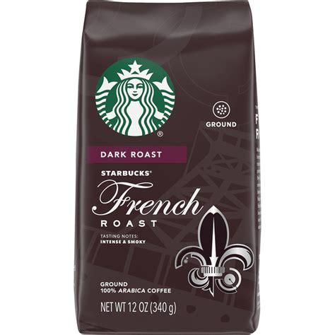 Starbucks French Roast Dark Roast Ground Coffee (12 oz) - Instacart