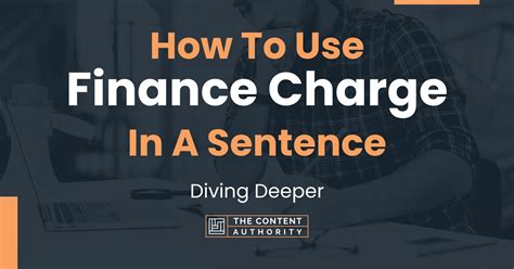 finance charge   sentence diving deeper